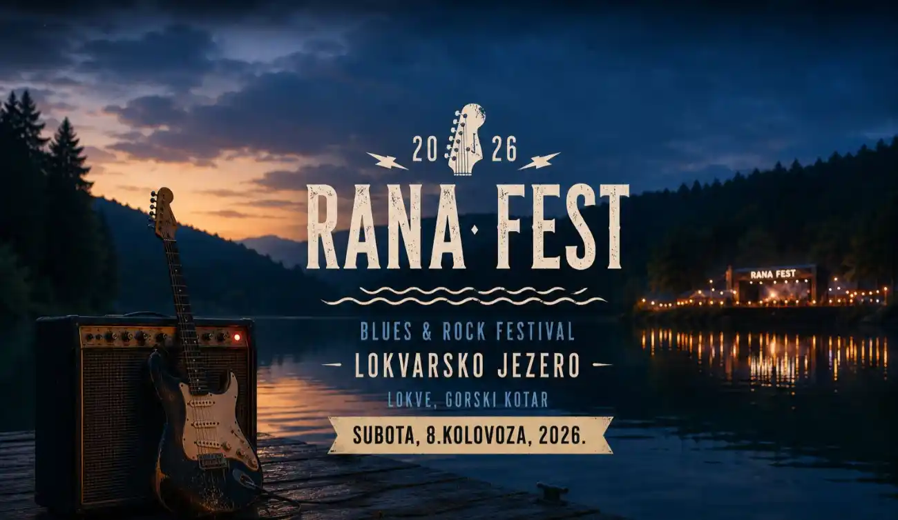 Plakat najava glazbenog događanja Rana fest