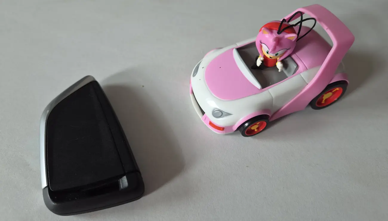 Ključ od automobila pored ružičaste igračke - simbol borbe za neovisnost i skrbništvo nad djecom.