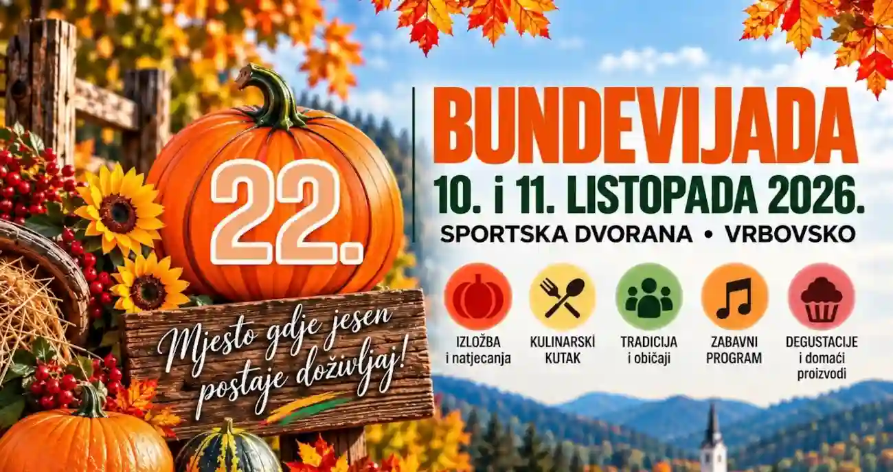 Službeni plakat za 22. Bundevijadu Vrbovsko 2026
