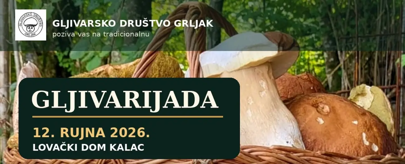 Gljivarsko društvo Grljak najavljuje Gljivarijadu