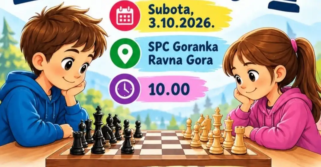 Šahovski turnir Ravna Gora: Dječje natjecanje povodom Dječjeg tjedna